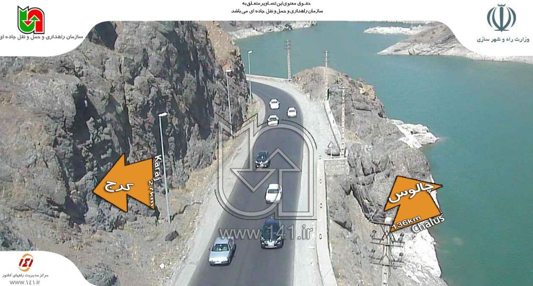 مسافران در راه بازگشت/ راه بندان در مسیر چالوس به مرزن آباد