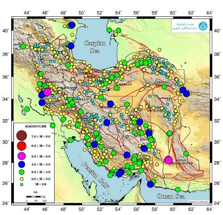 گزارش آماری شبکه لرزه نگاری شهر تهران