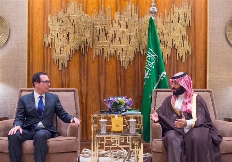 دیدار و گفتگوی وزیر خزانه‌داری آمریکا و ولیعهد سعودی