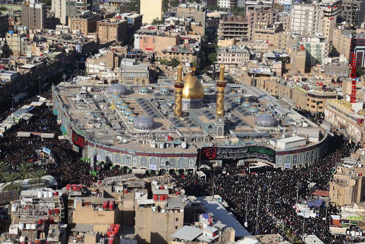 تصاویر هوایی از کربلا در روز اربعین تصاویر هوایی از کربلا در روز اربعین +عکس