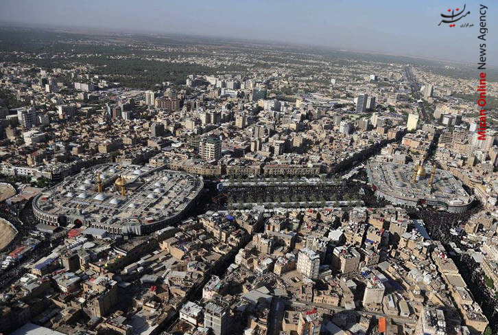 تصاویر هوایی از کربلا در روز اربعین تصاویر هوایی از کربلا در روز اربعین +عکس