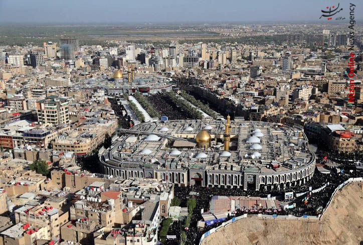 تصاویر هوایی از کربلا در روز اربعین تصاویر هوایی از کربلا در روز اربعین +عکس