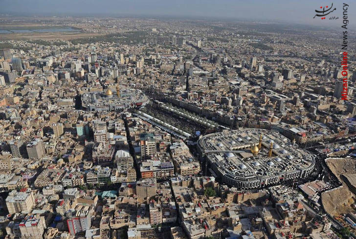 تصاویر هوایی از کربلا در روز اربعین تصاویر هوایی از کربلا در روز اربعین +عکس