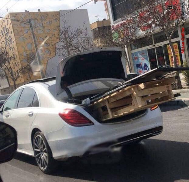 جابجایی بار با ماشین ۵ میلیارد تومانی! +عکس جابجایی بار با ماشین ۵ میلیارد تومانی! +عکس