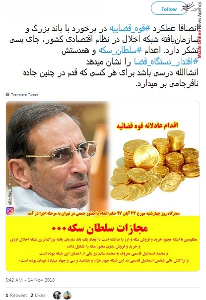 اقدام بی تعارف دستگاه قضا/ قوه قضاییه ثابت کرد پای کار است/ پایان کار سلطان ارز و سلطان سکه، سلاطین دیگر منتظر باشند
