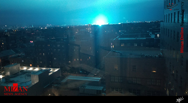 آسمان نیویورک نورانی شد آسمان نیویورک نورانی شد
