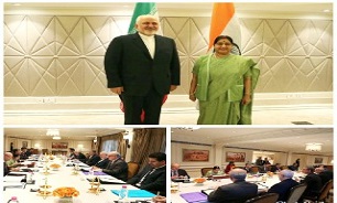 ظریف با همتای هندی خود دیدار و گفت‌وگو کرد