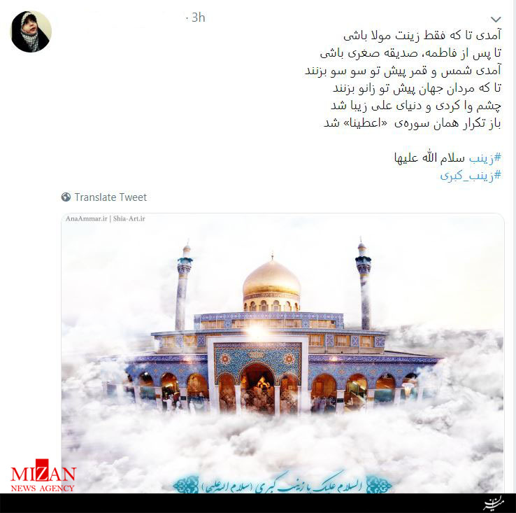 واکنش کاربران فضای مجازی نسبت به میلاد حضرت زینب (س) +تصاویر واکنش کاربران فضای مجازی نسبت به میلاد حضرت زینب (س) +تصاویر