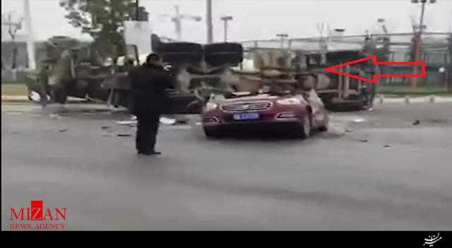 تصاویری حیرت آور از زنده ماندن یک شهروند چینی پس از تصادف وحشتناک