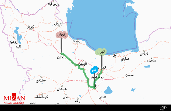 تهران - زنجان تهران - زنجان