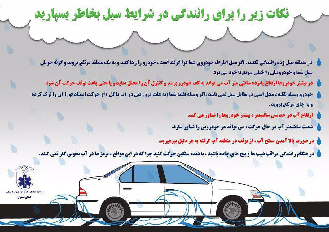 آیا میدانید؛ در زمان وقوع سیل چطور باید رانندگی کنید؟! +اینفوگرافی