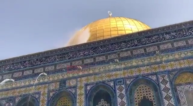 شستن «قبه الصخره» در آستانه ماه مبارک رمضان