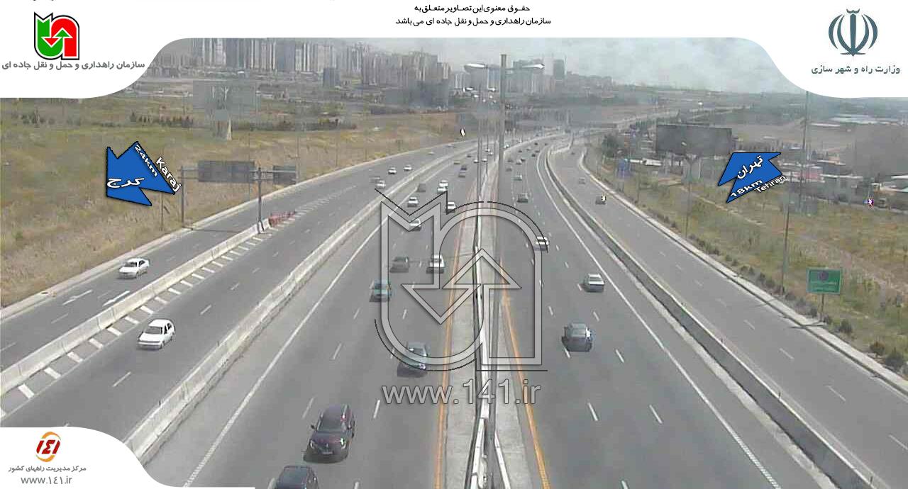 ترافیک سنگین در محدوده کرج تا گلشهر ترافیک سنگین در محدوده کرج تا گلشهر