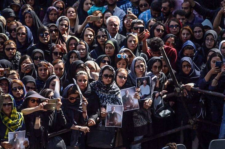 حضور سلفی بگیران در مراسم تشییع پیکر زنده یاد بهنام صفوی