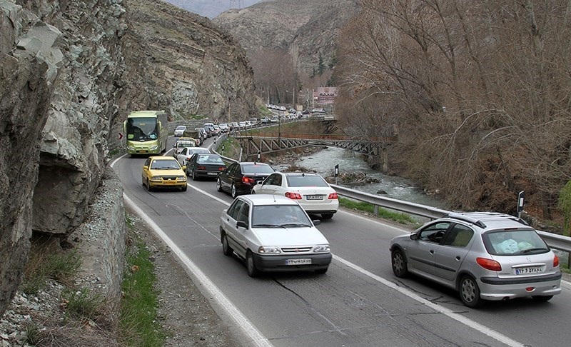 تردد روان در محورهای هراز، فیروزکوه و چالوس
