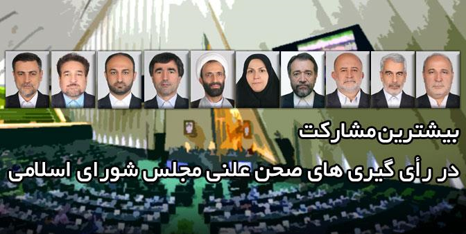 آشنایی با منظمترین نمایندگان مجلس در حضور و فعالترین در رأی گیریها +اسامی آشنایی با منظمترین نمایندگان مجلس در حضور و فعالترین در رأی گیریها +اسامی