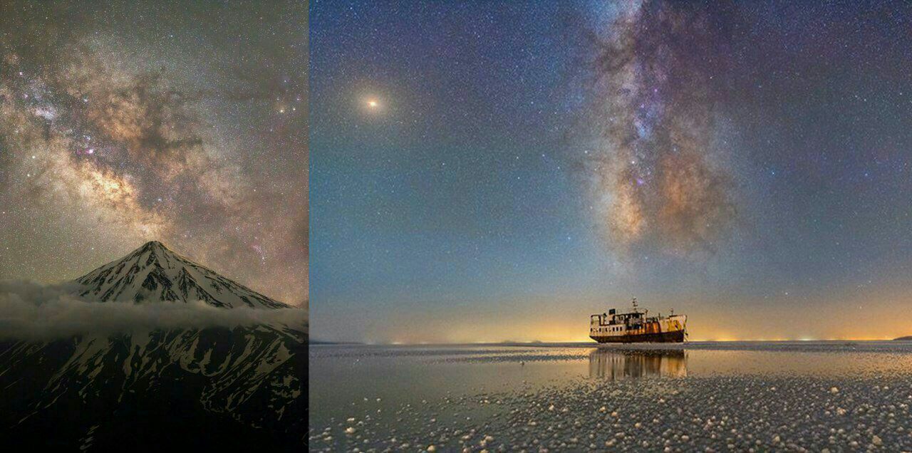 آسمان زیبای دماوند و دریاچه ارومیه؛ بهترین عکس‌های نجومی سال دنیا