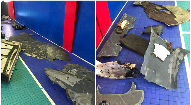 نمایشگاه لاشه های بدست آمده از پهپاد های جاسوسی آمریکا