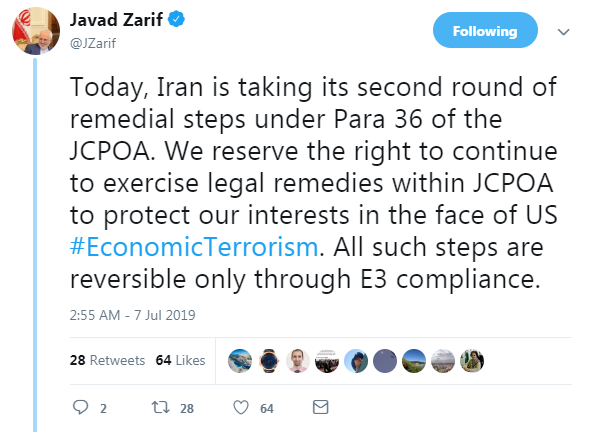 ایران گام دوم کاهش تعهدات برجامی را برداشت/ گام دوم تعهدات هستهای میتوانست نیرومندتر باشد ایران گام دوم کاهش تعهدات برجامی را برداشت/ گام دوم تعهدات هستهای میتوانست نیرومندتر باشد