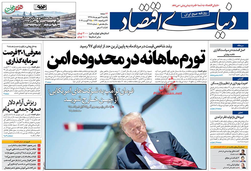 سقوط بازار سهام آمریکا در پی نبرد تعرفهها با چین/ تورم ماهانه در محدوده امن سقوط بازار سهام آمریکا در پی نبرد تعرفهها با چین/ تورم ماهانه در محدوده امن