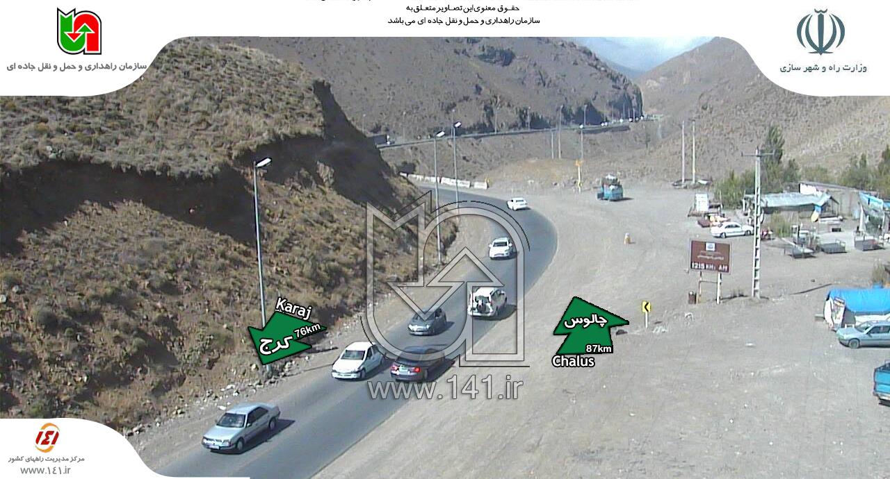 ترافیک سنگین در جاده چالوس/ مسافران در حال بازگشت