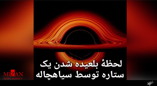 لحظه بلعیده شدن یک ستاره توسط سیاهچاله