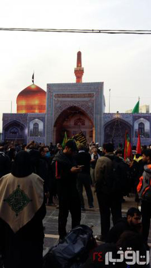 زیارت مجازی امام رضا(ع) در مسیر پیاده‌روی اربعین + تصاویر