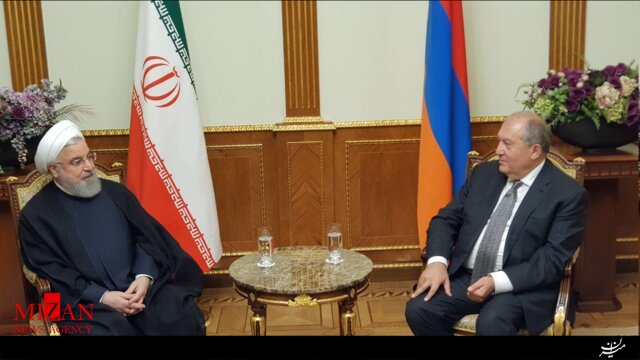 روحانی با رئیس جمهوری ارمنستان دیدار کرد
