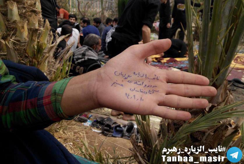 پیوستن زائران حسینی به پویش مردمی «نائب الزیاره رهبرم» + عکس