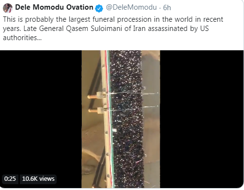 بازتاب مراسم پرشکوه تشییع پیکر مطهر سردار سلیمانی در رسانه‌های جهان
