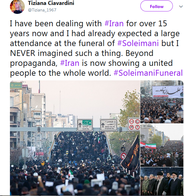 بازتاب مراسم پرشکوه تشییع پیکر مطهر سردار سلیمانی در رسانه‌های جهان