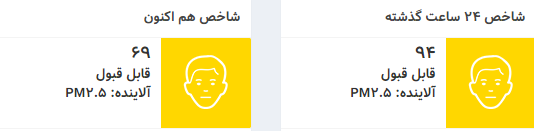 کیفیت هوای تهران قابل قبول است