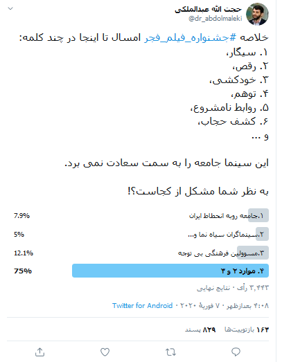 گزیده ای از نظرات کاربران درباره جشنواره فیلم فجر گزیده ای از نظرات کاربران درباره جشنواره فیلم فجر