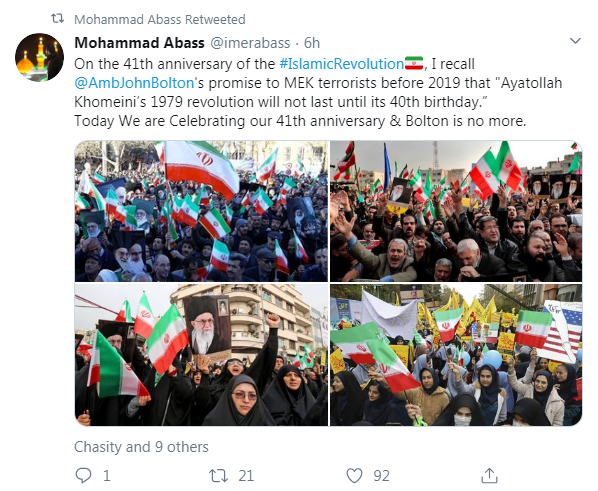 ۲۲ بهمن ۹۸ از سر قلم و دریچه لنز خبرنگاران خارجی