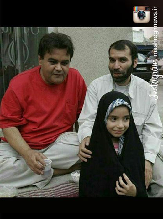 سلفی ده‌نمکی و دخترش با اکبر عبدی + عکس
