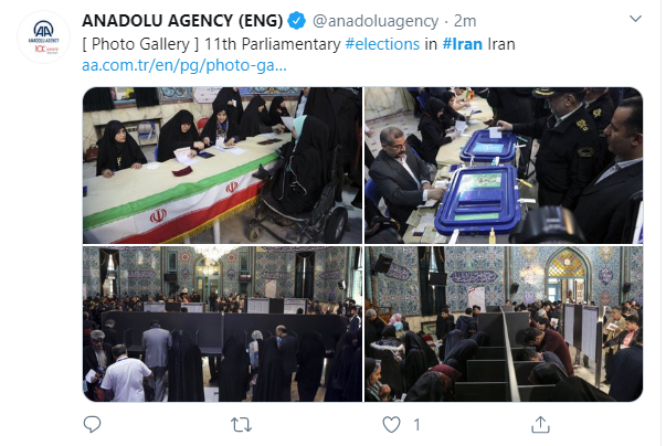 گزارش خبرگزاری آناتولی از انتخابات مجلس شورای اسلامی گزارش خبرگزاری آناتولی از انتخابات مجلس شورای اسلامی