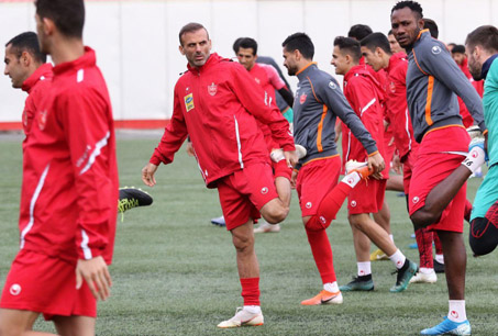 برگزاری تمرین تیم فوتبال پرسپولیس بدون مصدوم