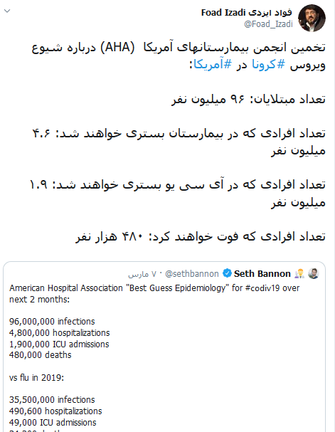 آخرین وضعیت شیوع کرونا در آمریکا بررسی شد آخرین وضعیت شیوع کرونا در آمریکا بررسی شد