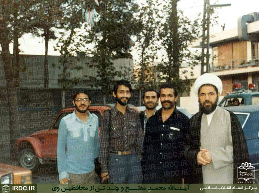 تصویر دیده نشده از شهید مفتح و محافظانش تصویر دیده نشده از شهید مفتح و محافظانش