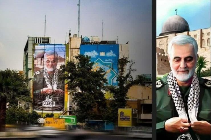 رونمایی نخستین طرح دیوارنگاره میدان فلسطین تهران با تصویری از حاج قاسم رونمایی نخستین طرح دیوارنگاره میدان فلسطین تهران با تصویری از حاج قاسم