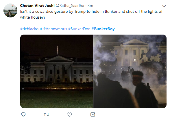 هشتگ #BunkerBoy (پسر مخفیگاه) بعد از مخفی شدن ترامپ در مخفیگاه کاخ سفید ترند شد هشتگ #BunkerBoy (پسر مخفیگاه) بعد از مخفی شدن ترامپ در مخفیگاه کاخ سفید ترند شد