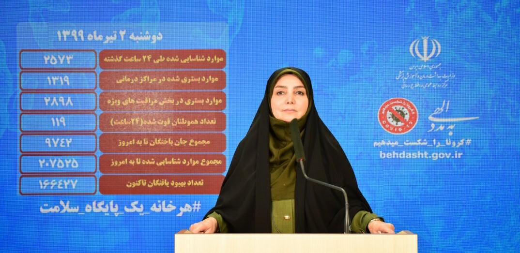 آخرین آمار مبتلایان به کرونا تا ۲ تیر