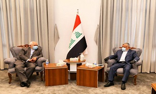 پیگیری شهادت سرداران مقاومت در دیدار ظریف و رییس ائتلاف فتح عراق