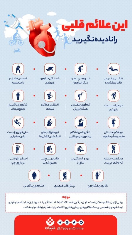 علایم قلبی را جدی بگیرید + اینفوگرافی علایم قلبی را جدی بگیرید + اینفوگرافی