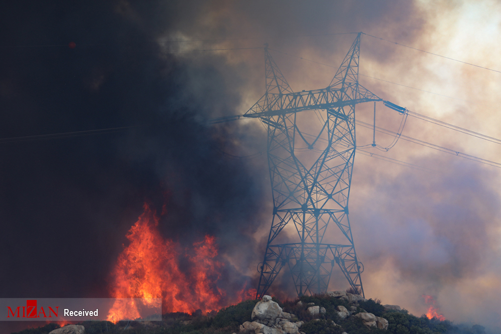 ادامه آتش سوزی در کالیفرنیا؛ برق هزاران مشترک قطع شد ادامه آتش سوزی در کالیفرنیا؛ برق هزاران مشترک قطع شد