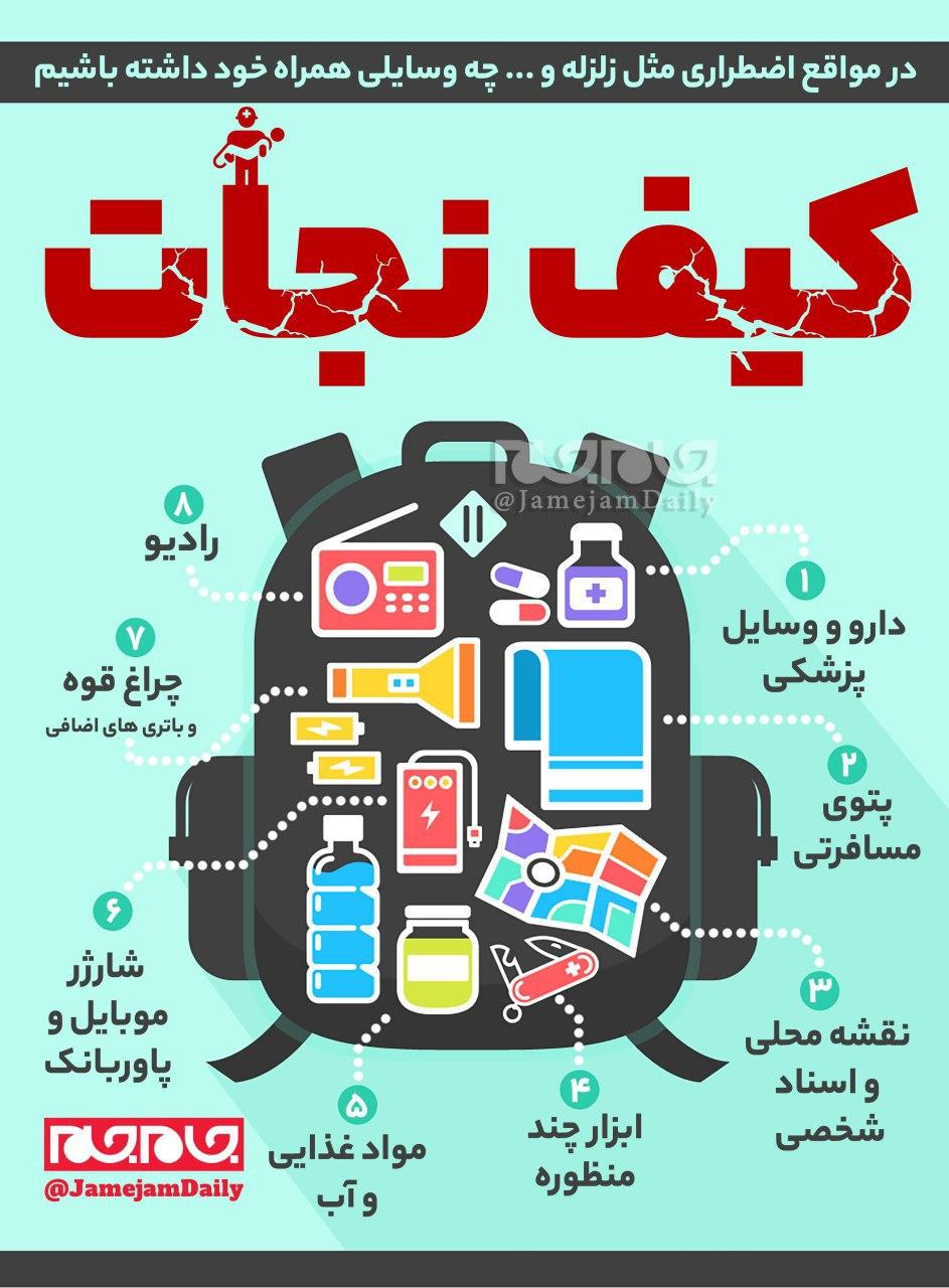 درون کیف نجات چه چیزهایی قرار دهیم؟ درون کیف نجات چه چیزهایی قرار دهیم؟