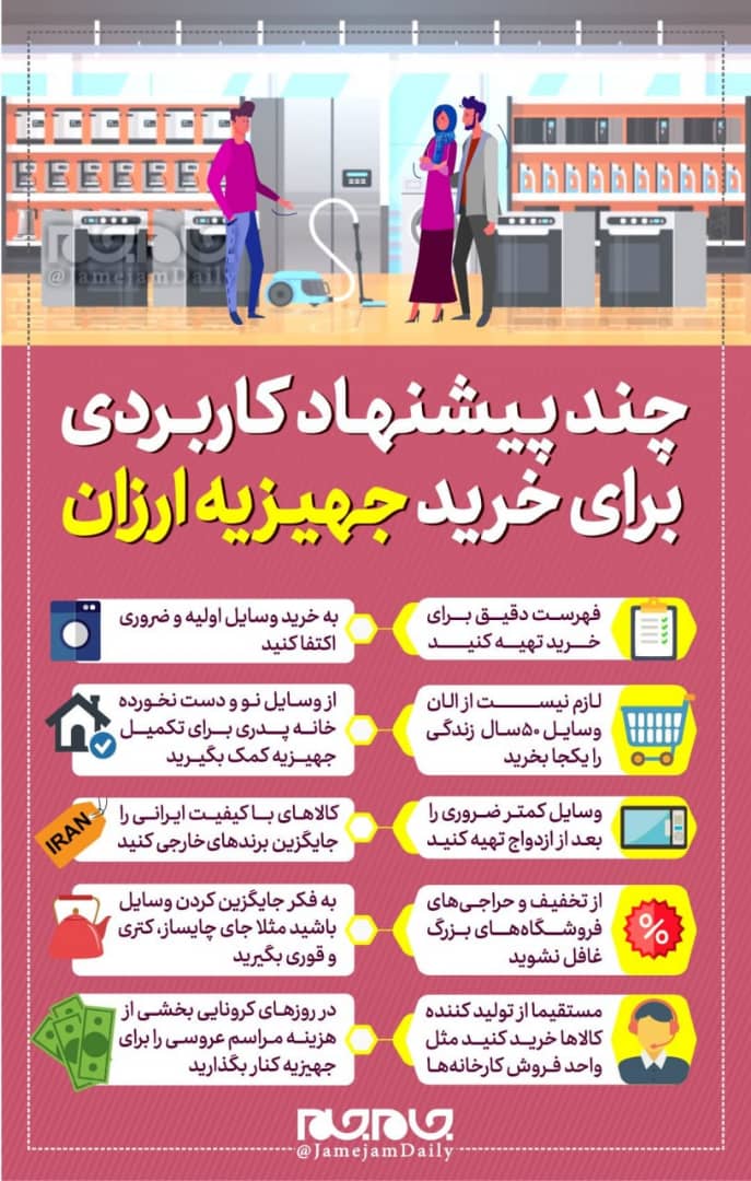 نکات کاربردی در خرید جهیزیه ارزان نکات کاربردی در خرید جهیزیه ارزان