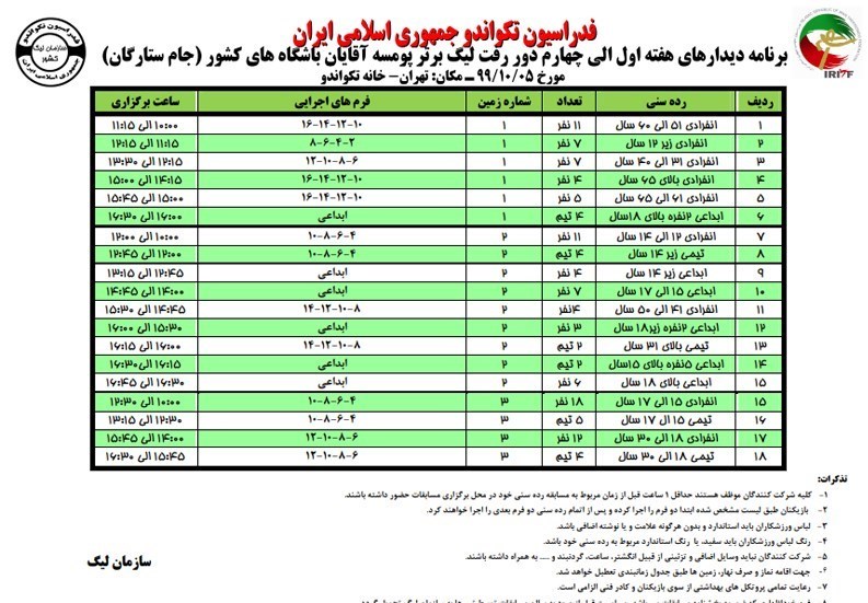 آغاز لیگ برتر پومسه مردان از پنجم دی ماه