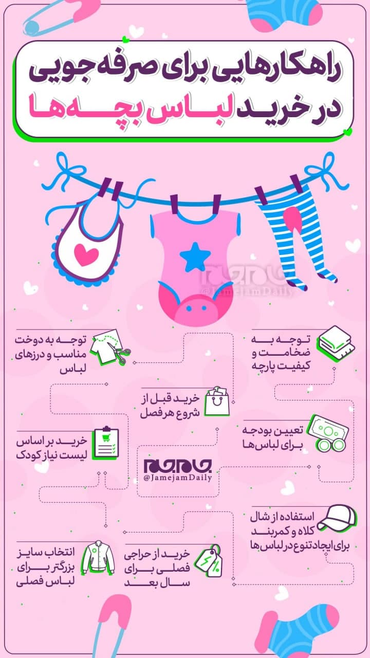 ترفندهایی برای صرفه جویی در خرید لباس کودکان ترفندهایی برای صرفه جویی در خرید لباس کودکان