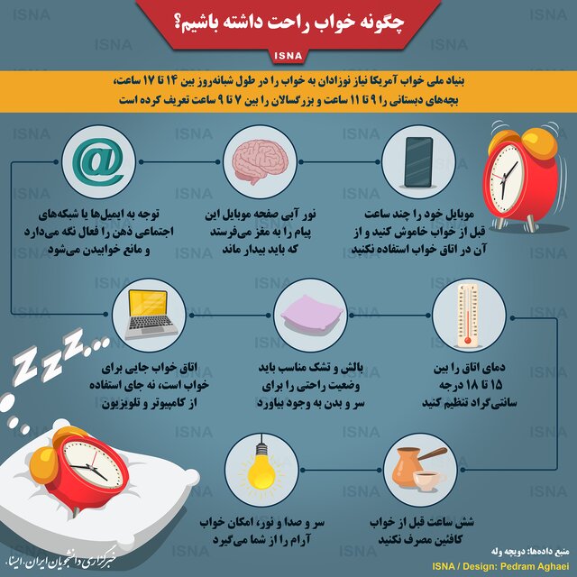 ۸ توصیه برای داشتن خواب راحت